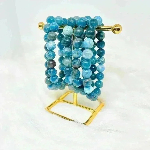 Ocean Blue Apatite Stone Bracelet - Picture 7 of 7